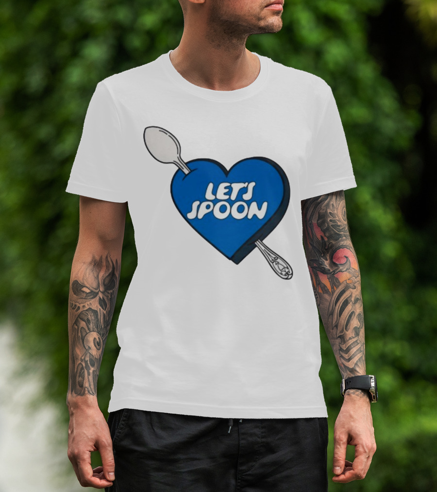Staycool X Good Culture Let’s Spoon Heart Blue Design With Spoons T-Shirt