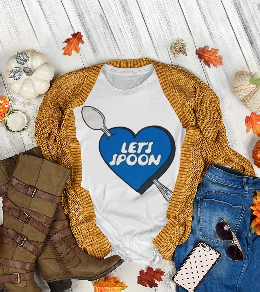 Staycool X Good Culture Let’s Spoon Heart Blue Design With Spoons T-Shirt