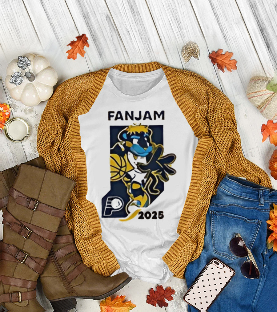 FanJam Indiana Pacers NBA Mascot 2025 T-Shirt