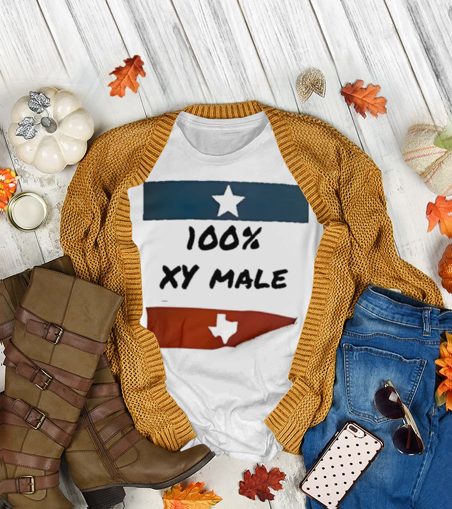 Texas Star 100 Percent XY Male Flag Design T-Shirt