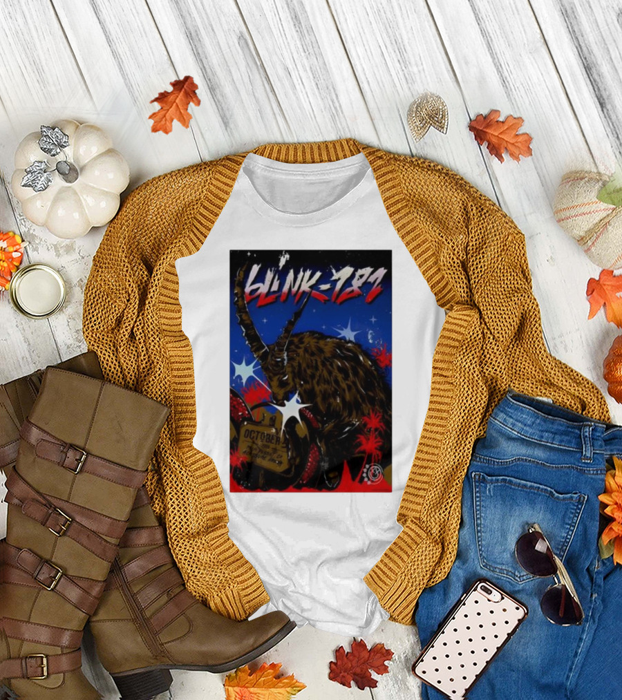 Blink 182 October 5 2025 Palm Desert Goat Starry Night T-Shirt