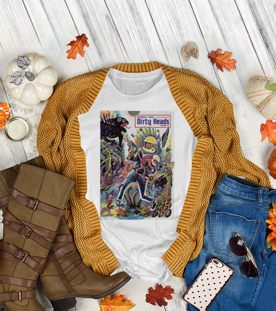Dirty Heads October 7 2025 The Big Fresno Fair CA Retro Sci-Fi Adventure Alien Theme T-Shirt