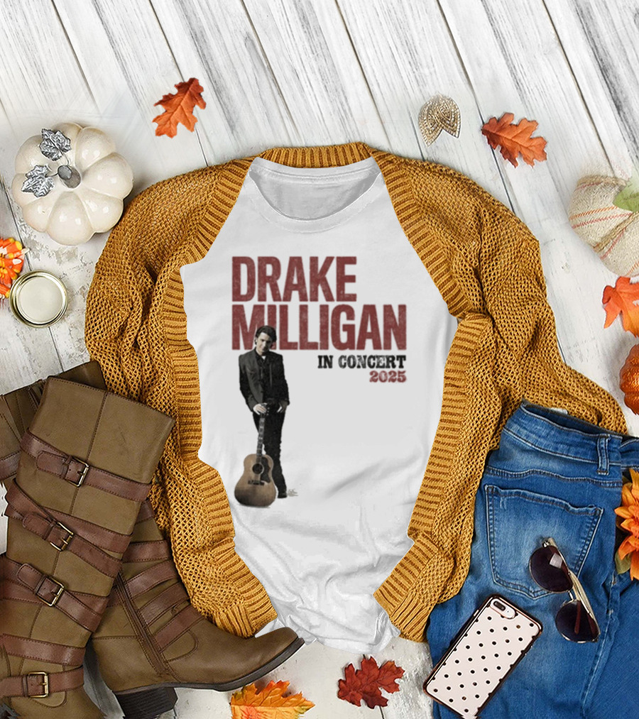 Drake Milligan Live on Stage 2025 Concert Tour T-Shirt