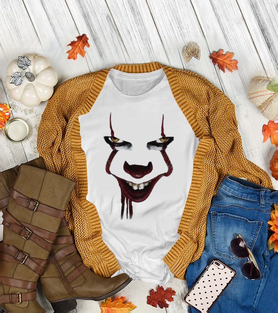 Pennywise Clown Face Halloween IT Movie T-Shirt