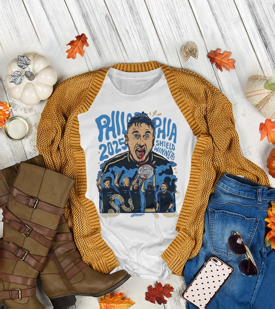 Philadelphia 2025 Shield Winners Union Victory T-Shirt