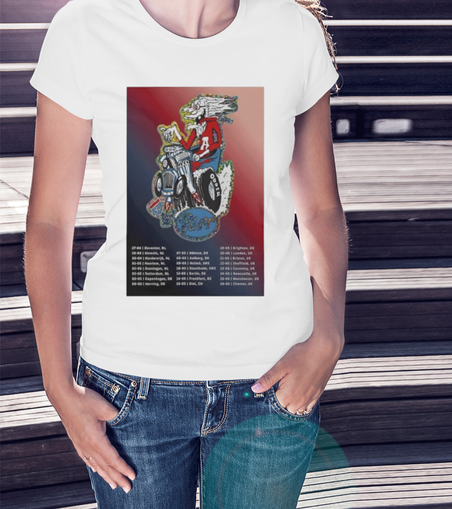 Europe UK Spring 2026 Charlie Parr Tour Dates Netherlands Denmark Sweden UK T-Shirt