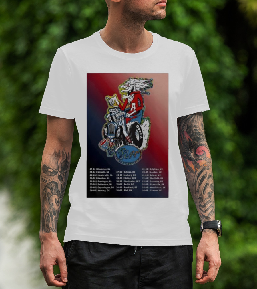 Europe UK Spring 2026 Charlie Parr Tour Dates Netherlands Denmark Sweden UK T-Shirt