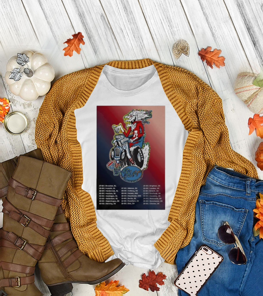 Europe UK Spring 2026 Charlie Parr Tour Dates Netherlands Denmark Sweden UK T-Shirt