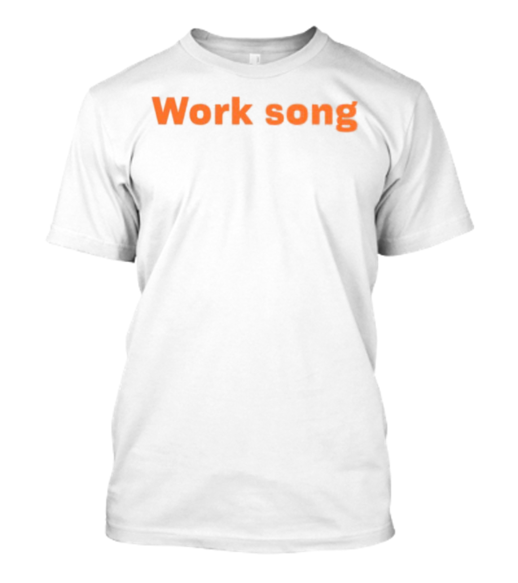Lecks Work Song Retro Orange Text T-Shirt