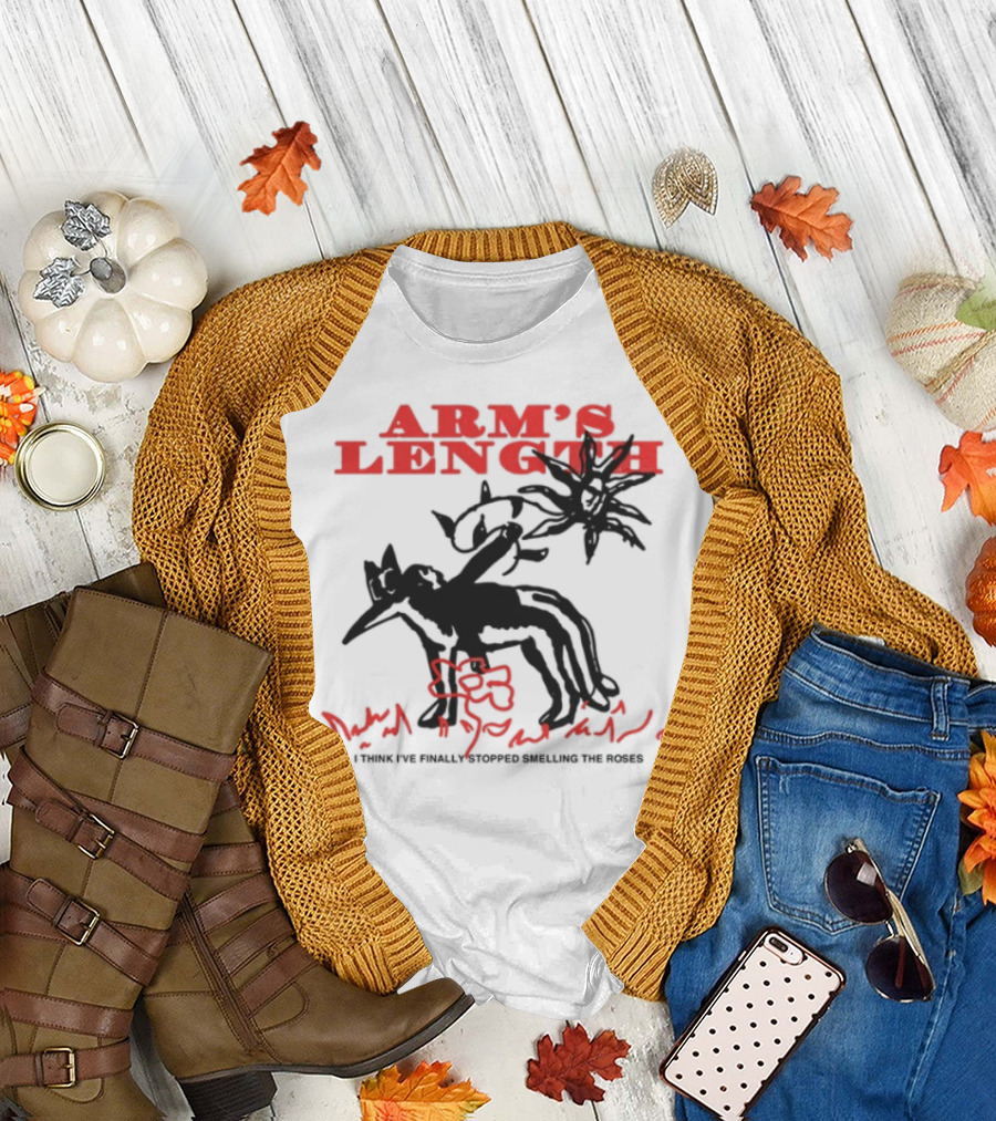 Arm's Length Wolf Red Flower Mystery T-Shirt