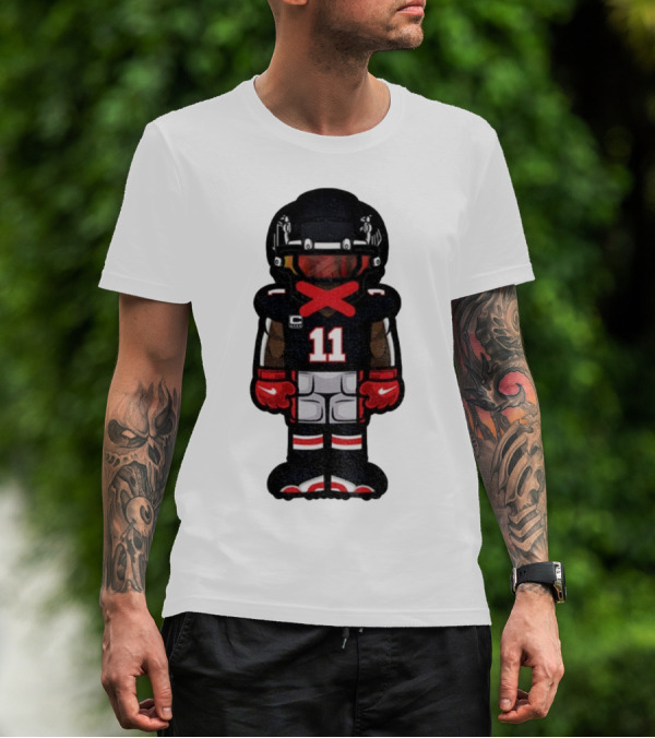 Julio Jones Cartoon Atlanta Falcons NFL 2025 T-Shirt