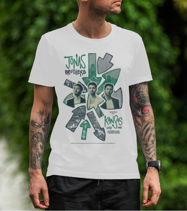 Jonas Brothers Kansas City 2025 Greetings From Kansas City MO Mobile Center October 7 T-Shirt