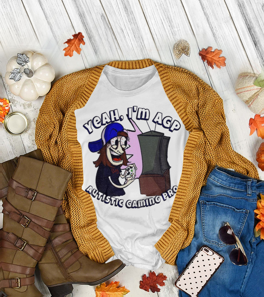Yeah I’m AGP Autistic Gaming Pro Controller Cartoon T-Shirt