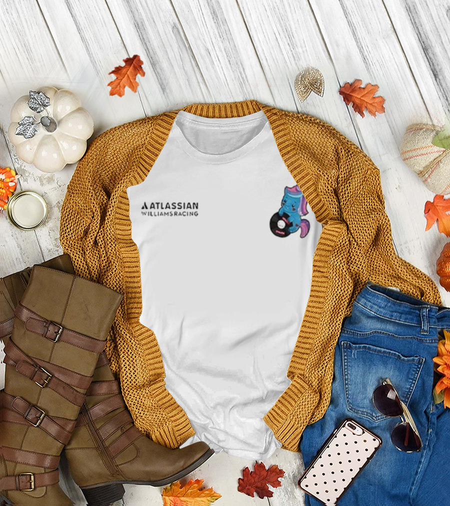 Atlassian Williams Racing Powered by Sparkles Signature Racing Unicorn in Helmet T-Shirt