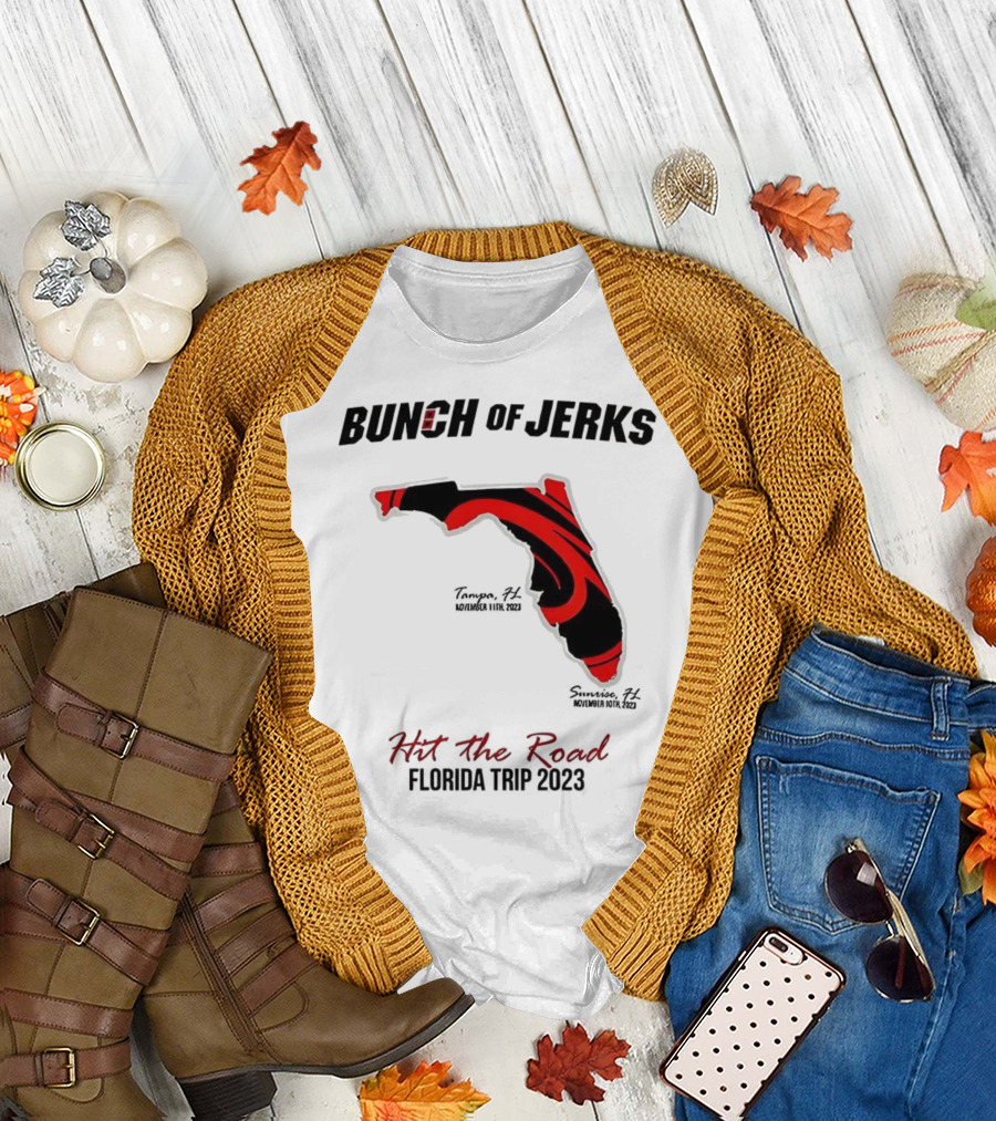 Bunch of Jerks Hit the Road Florida Trip 2023 State Adventure T-Shirt