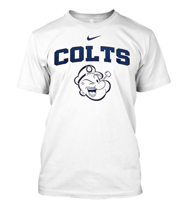 Popeye And Nike Sports Collaboration With Indianapolis Colts Logo T-Shirt