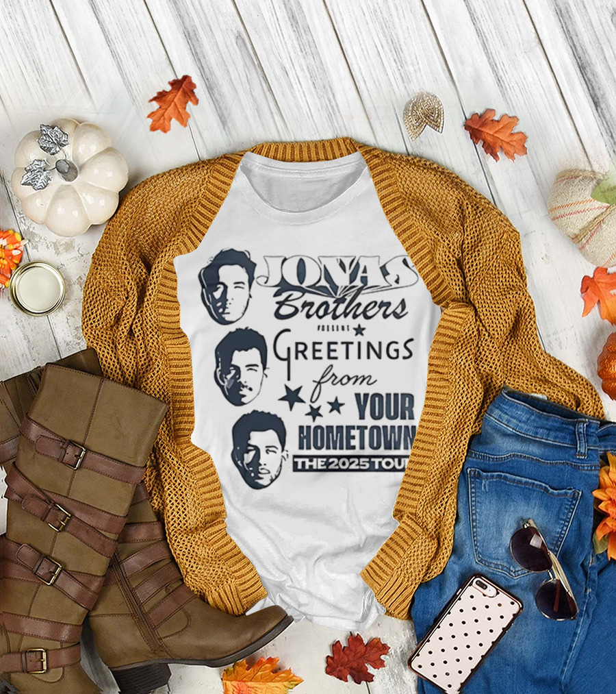 Jonas Brothers Greetings from Your Hometown the 2025 Tour T-Shirt