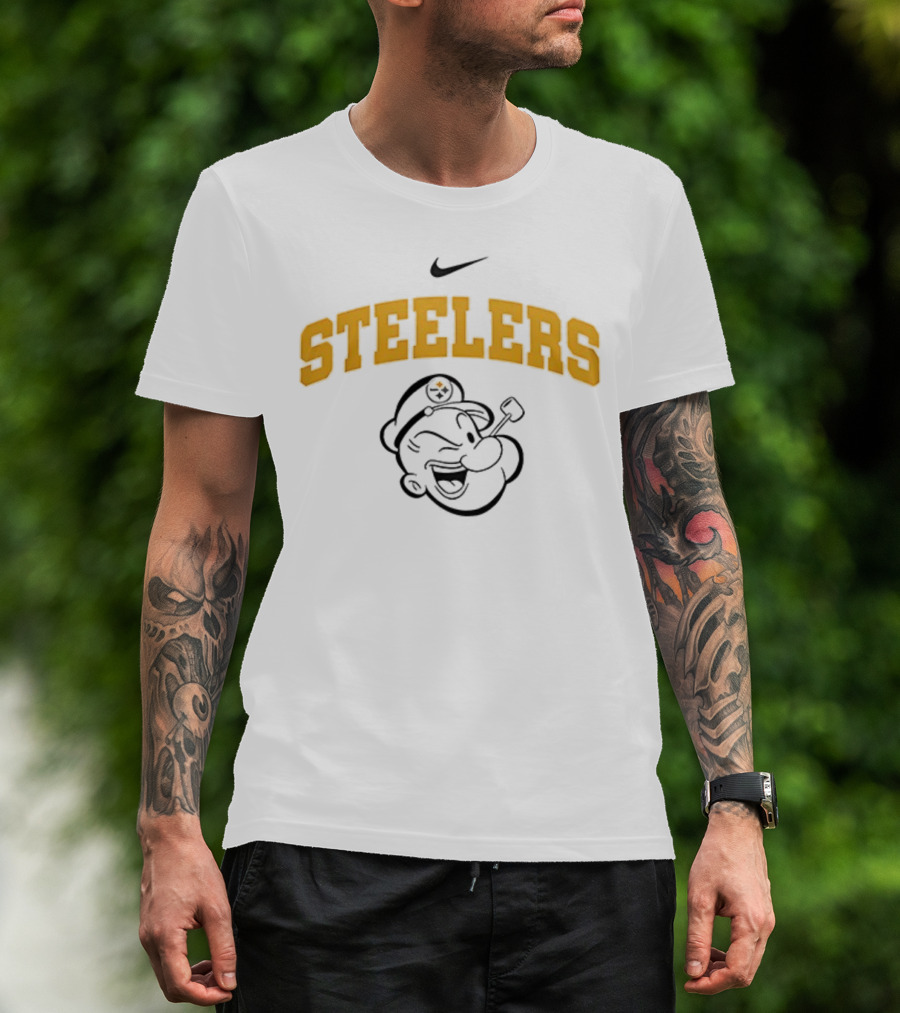 Pittsburgh Steelers Nike Popeye I Yam What I Yam Collaboration T-Shirt