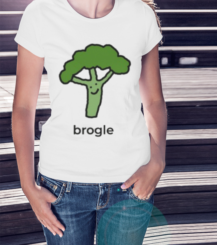 Dalesbits Brogle Happy Broccoli Pun T-Shirt
