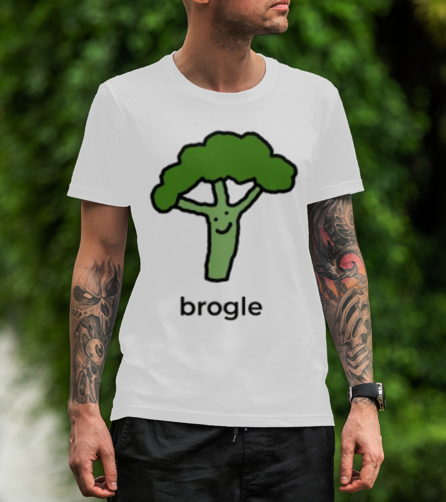 Dalesbits Brogle Happy Broccoli Pun T-Shirt