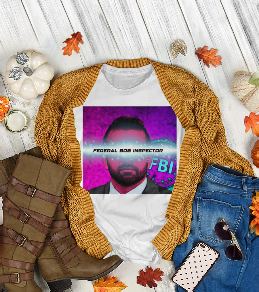 Federal Bob Inspector FBI Parody Pink Background T-Shirt