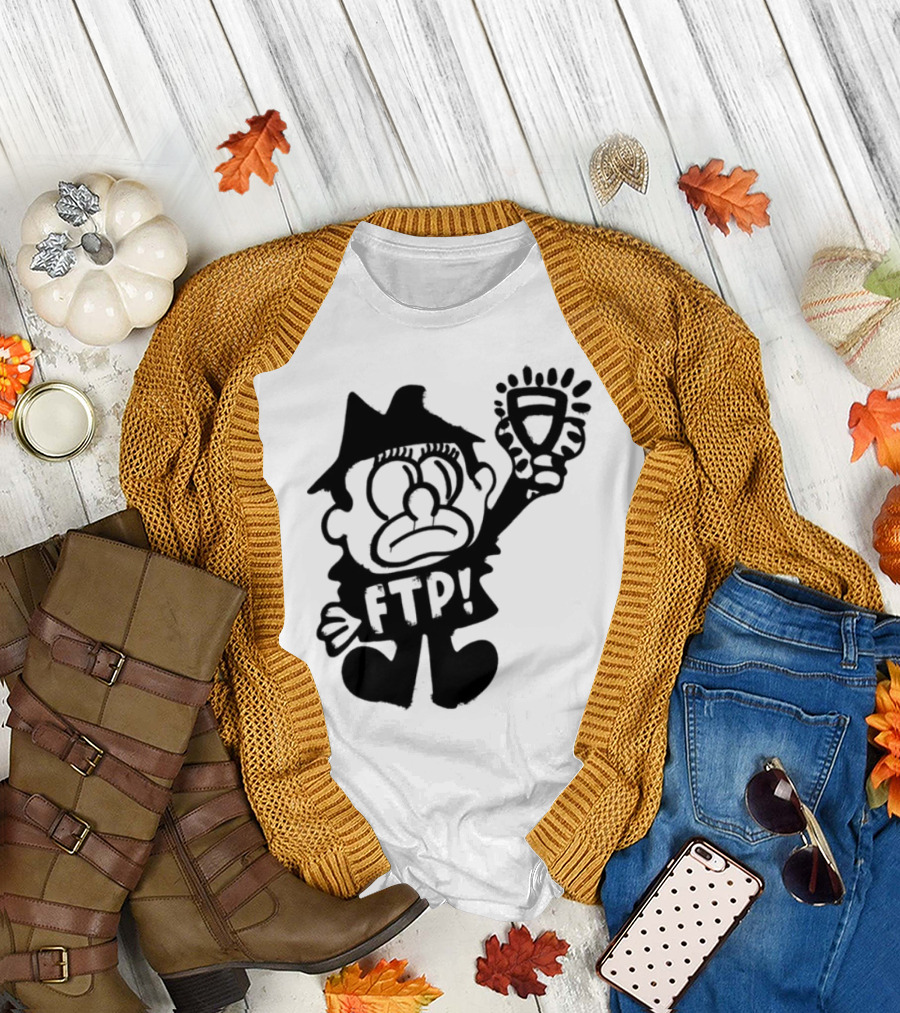 Ftp Slawn Character Holding Light Bulb T-Shirt