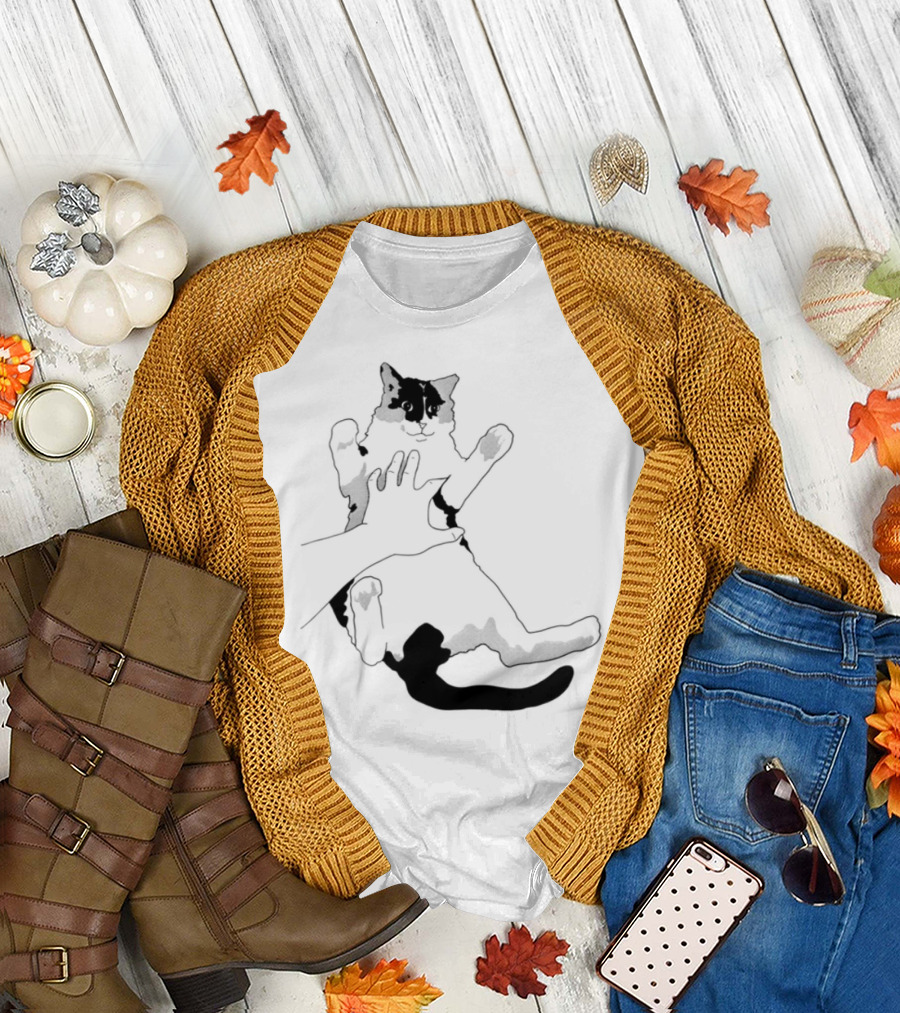 MK Belly Rub Cat Paws Cute Playful Kitten T-Shirt