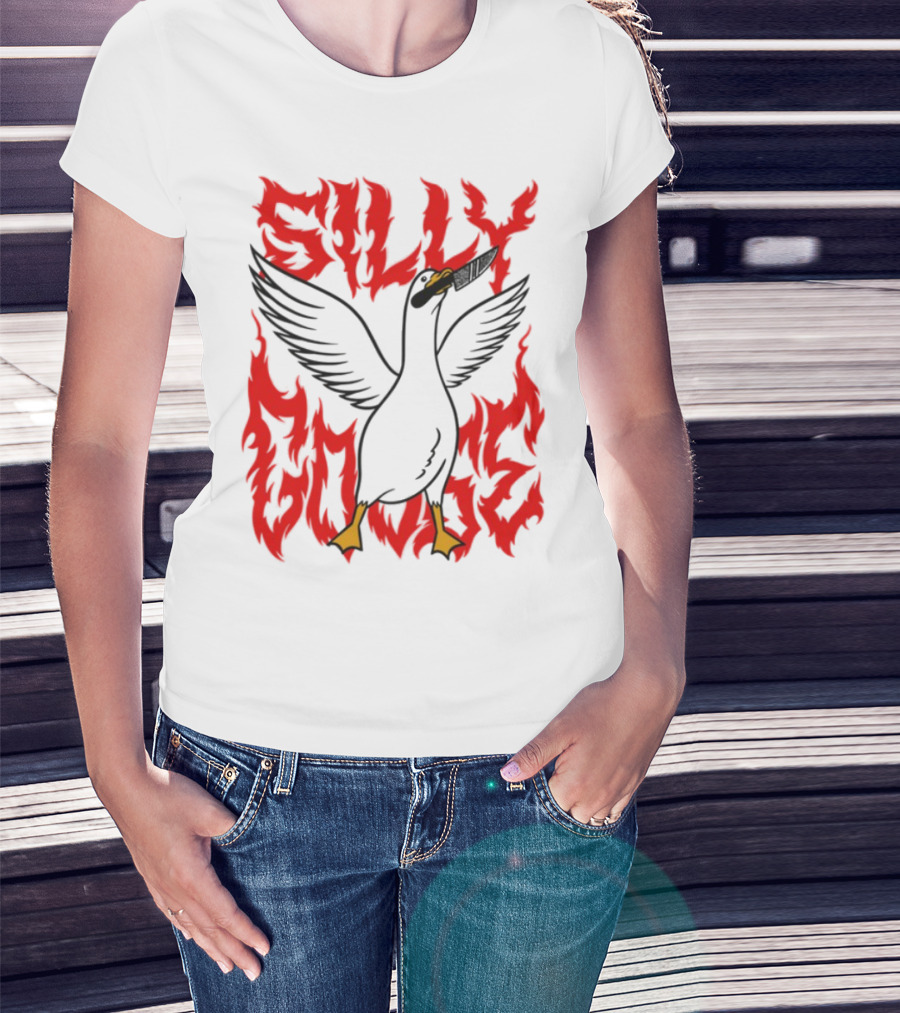 Silly Goose Tragic Girls Flame Style T-Shirt