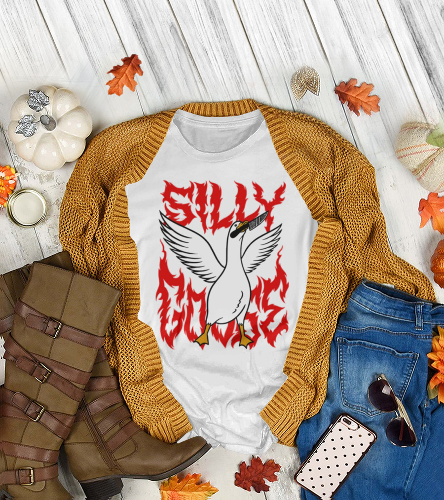 Silly Goose Tragic Girls Flame Style T-Shirt