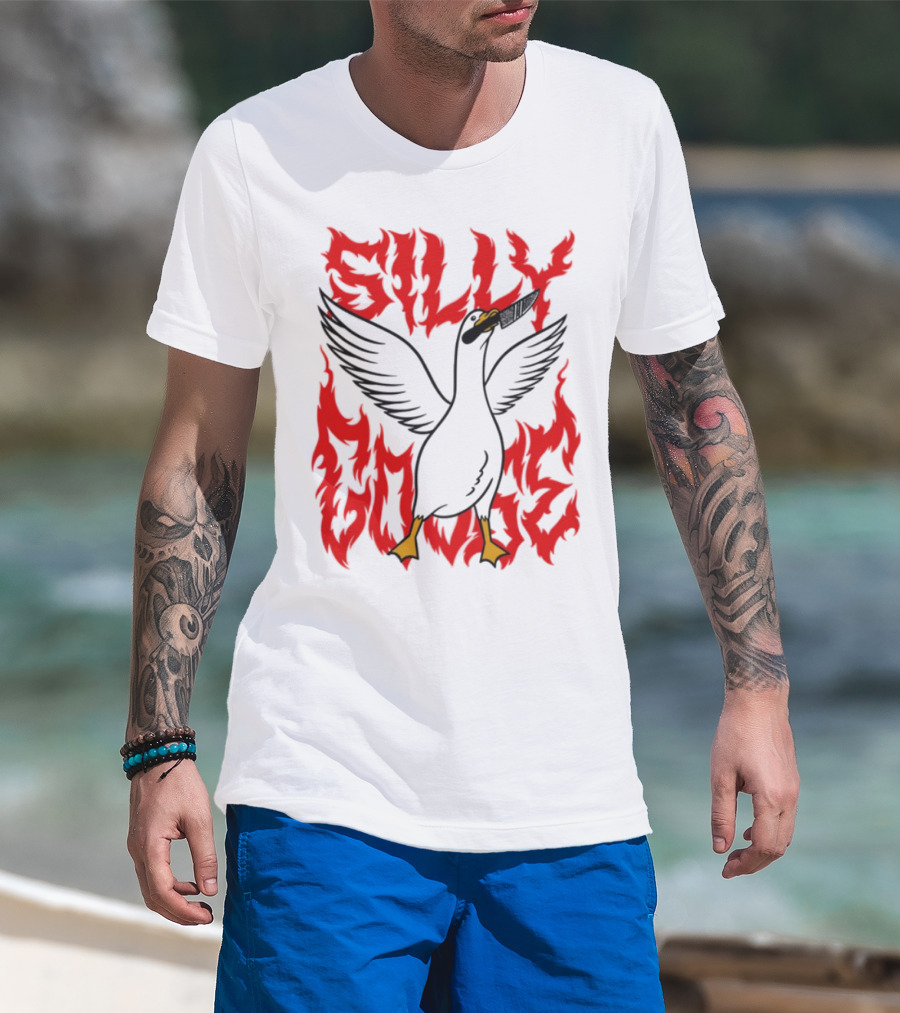 Silly Goose Tragic Girls Flame Style T-Shirt