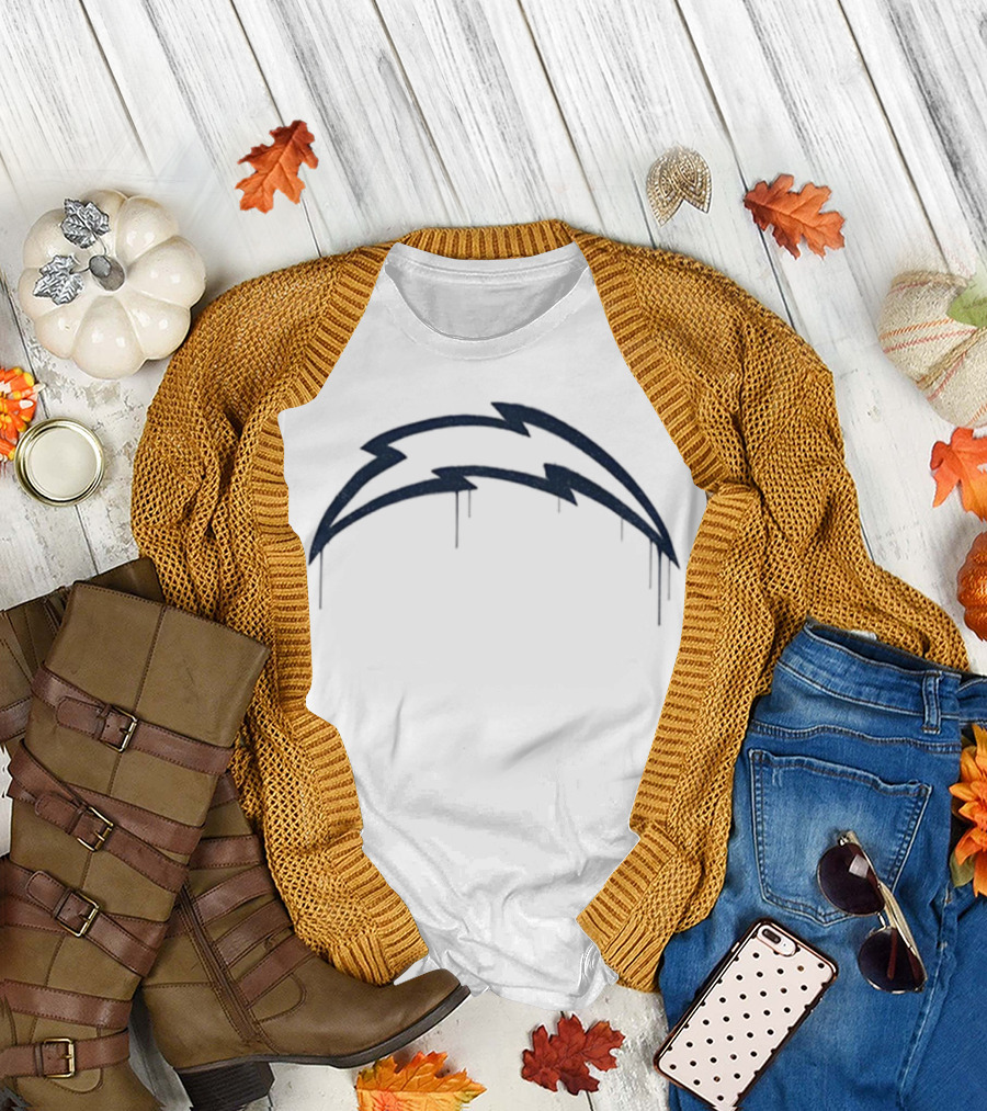 Bolt Dripz Los Angeles Chargers National Football League NFL 2025 T-Shirt