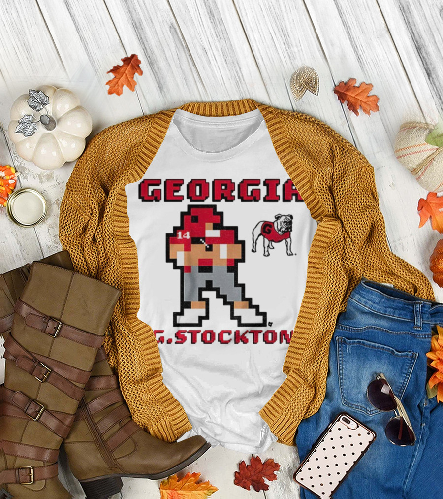 Gunner Stockton Georgia 8-Bit Retro Georgia Bulldogs G.Stockton 2025 T-Shirt