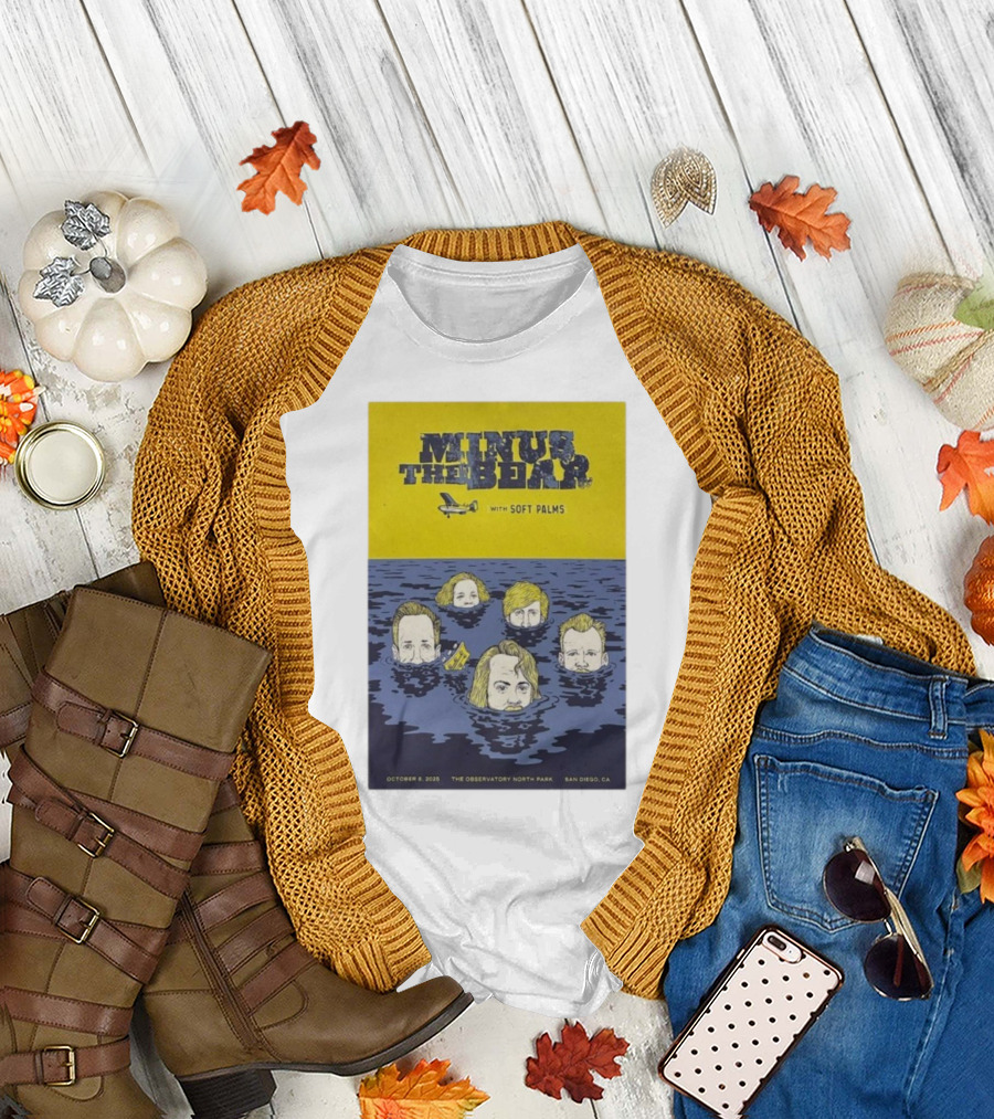 Minus The Bear With Soft Palms San Diego The Observatory North Park October 8 2025 T-Shirt
