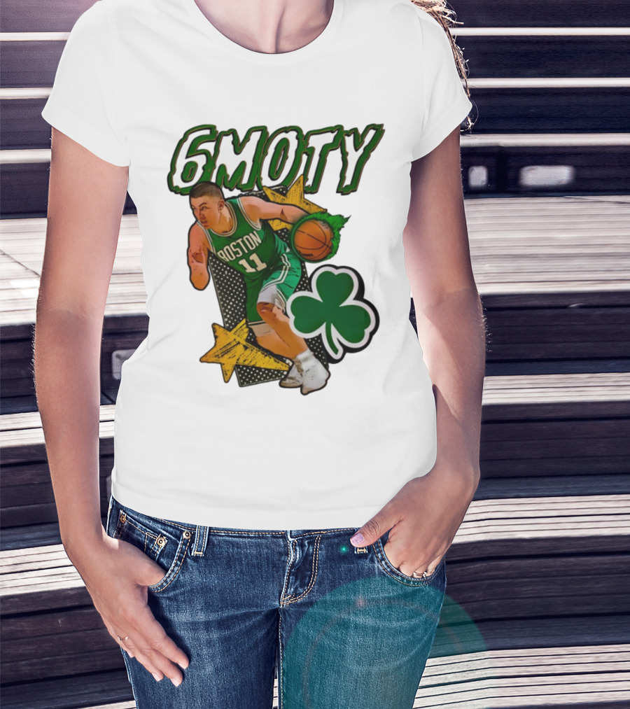6Moty Boston Celtics Basketball Player Clover Stars T-Shirt