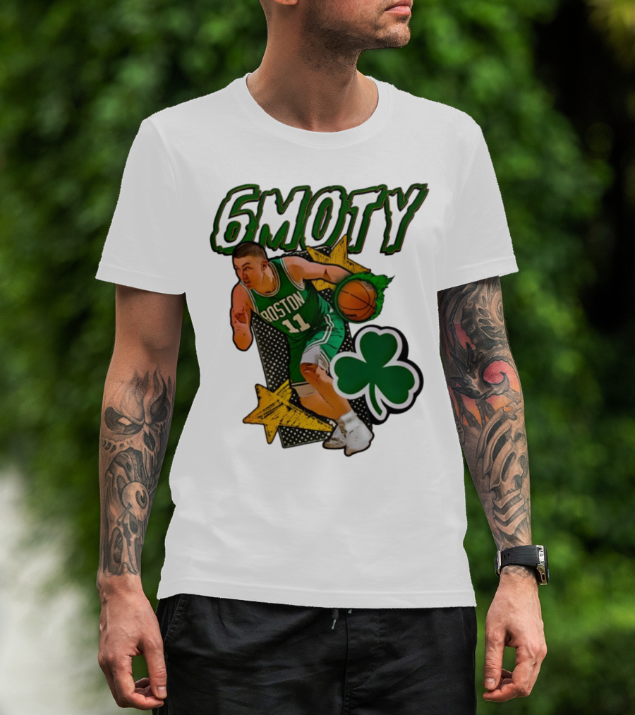 6Moty Boston Celtics Basketball Player Clover Stars T-Shirt
