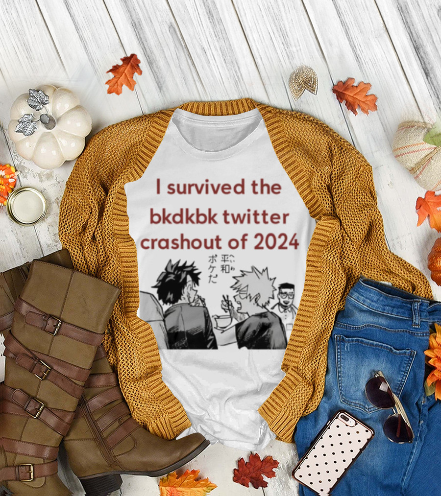I Survived The Bkdkbk Twitter Crashout Of 2024 Manga Style Duo Scene T-Shirt