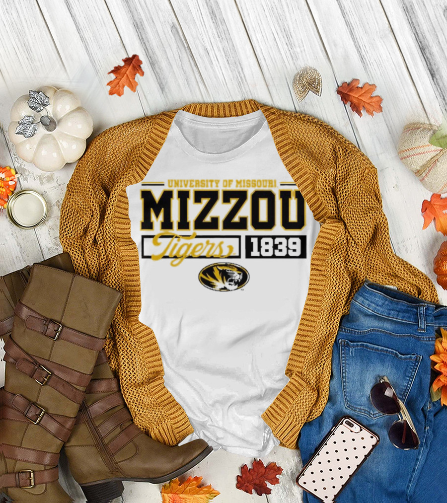 Tigers University of Missouri Mizzou 1839 Oval Tiger Head T-Shirt