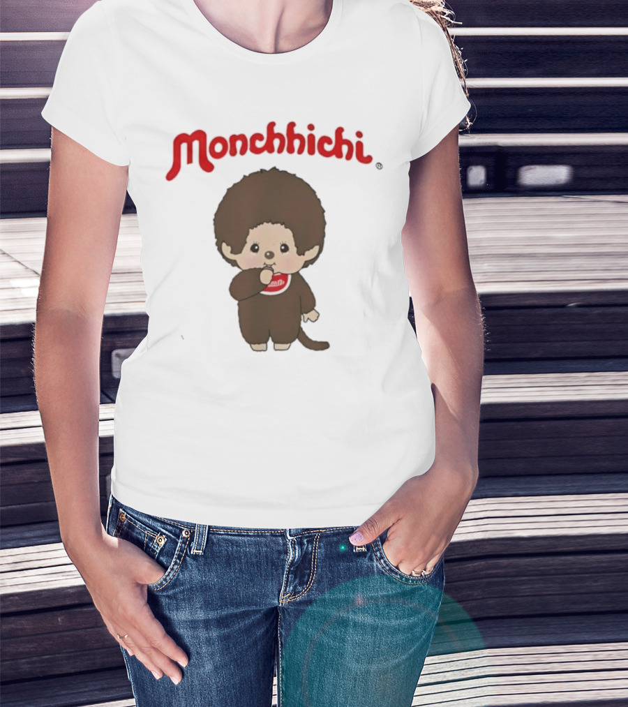 Monchhichi Cute Stance Fluffy Little Guy Character T-Shirt