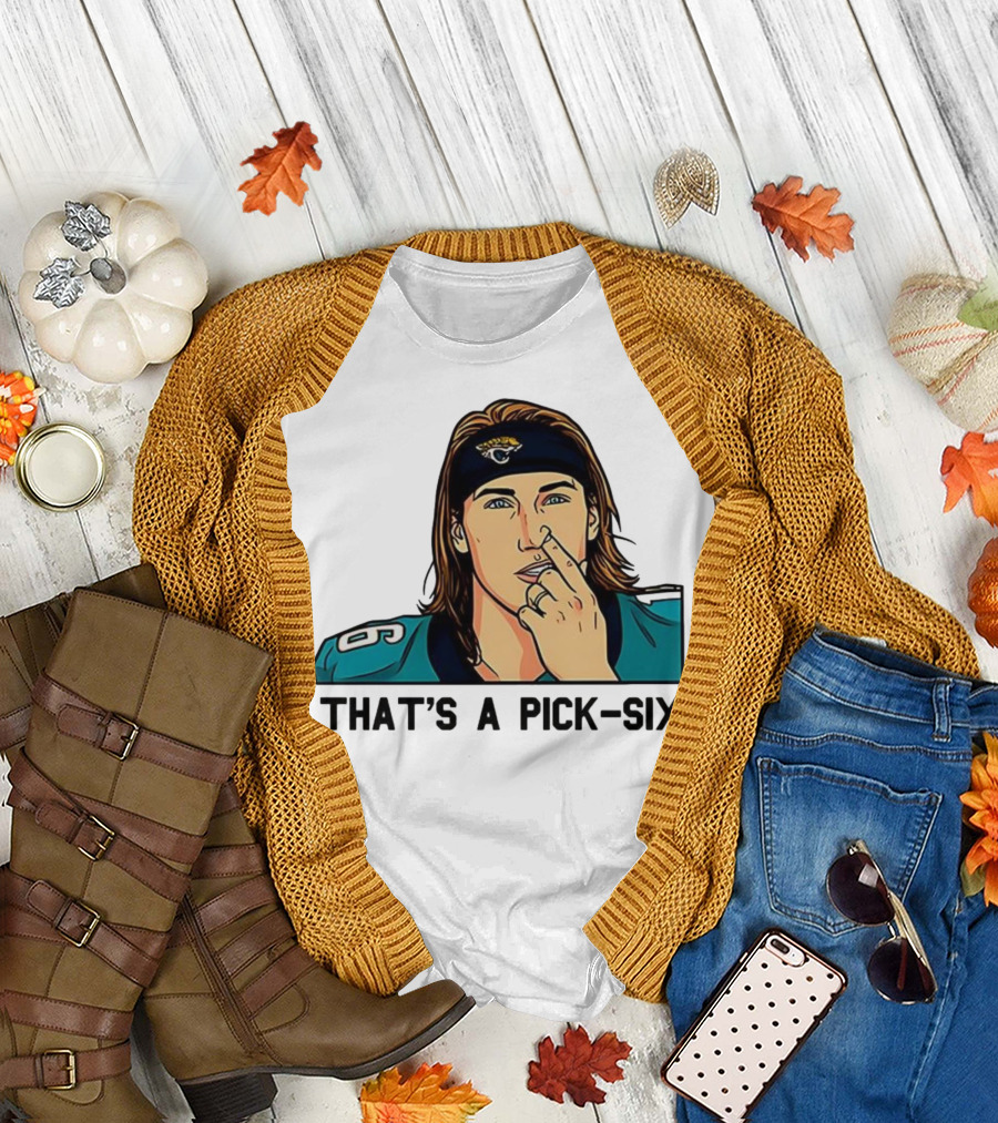Trevor Lawrence Jacksonville Jaguars That’s a Pick Six Nose Picking T-Shirt