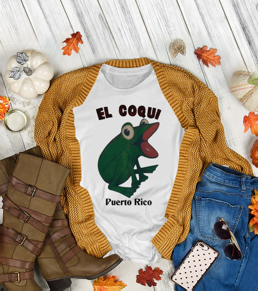 El Coqui Frog Puerto Rico Cultural Icon T-Shirt