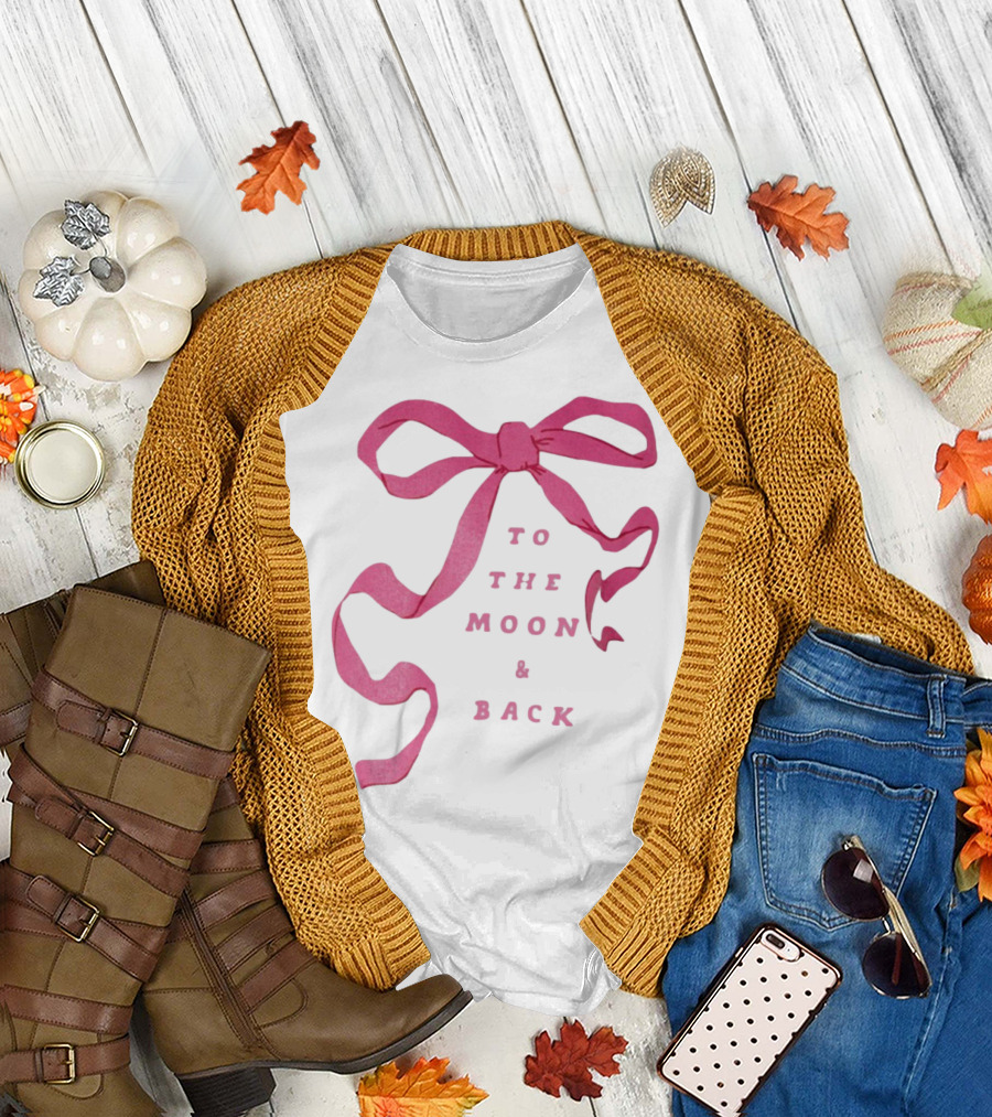To The Moon And Back Pink Ribbon T-Shirt