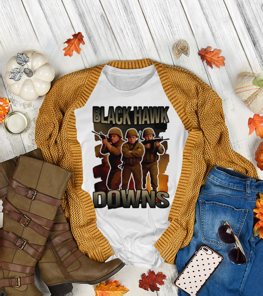 Black Hawk Downs Movie Parody Soldiers T-Shirt