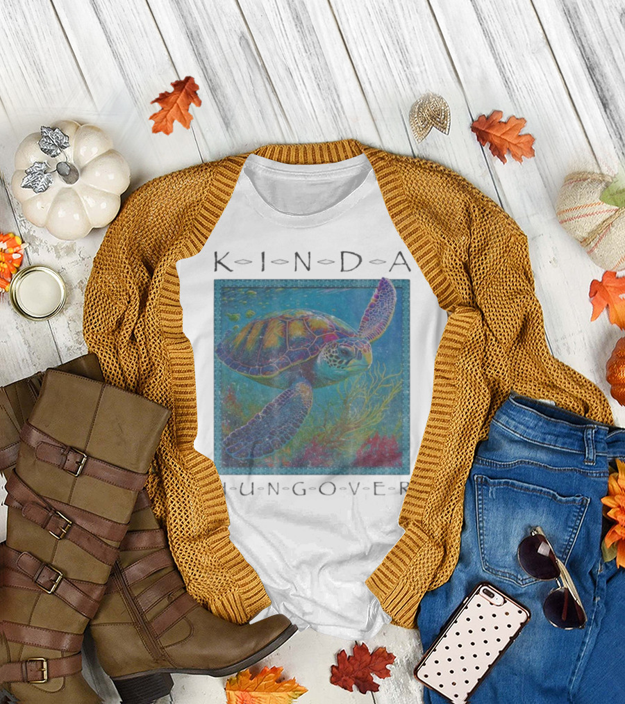 Kinda Hungover Turtle Ocean Scene T-Shirt
