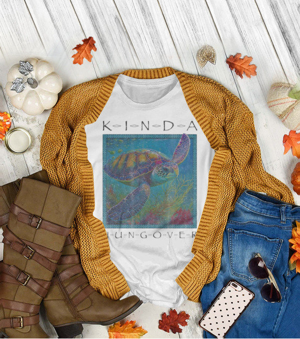 Kinda Hungover Turtle Ocean Scene T-Shirt