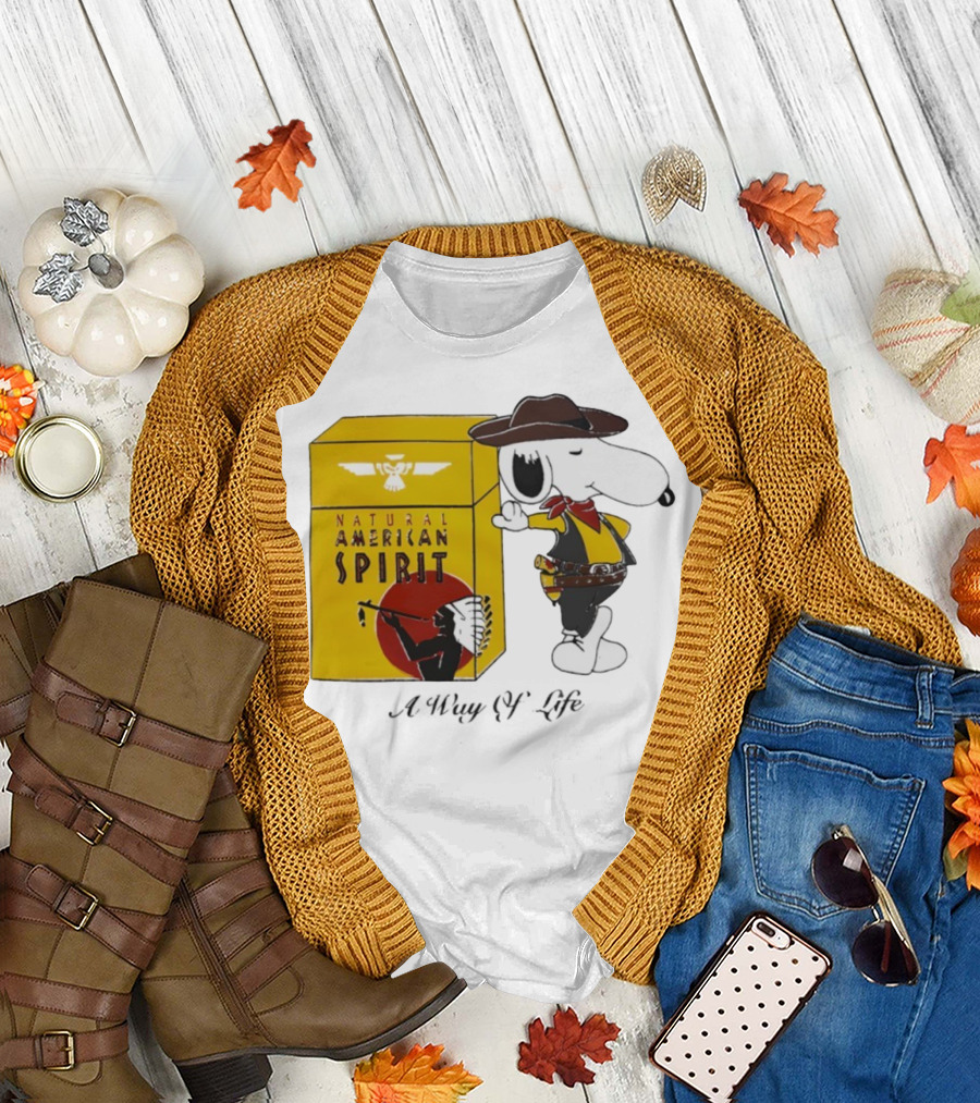 Snoopy Cowboy Natural American Spirit A Way of Life T-Shirt
