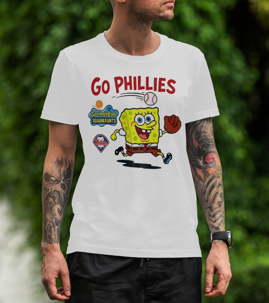 Go Phillies Spongebob Squarepants Philadelphia MLB Baseball 2025 T-Shirt