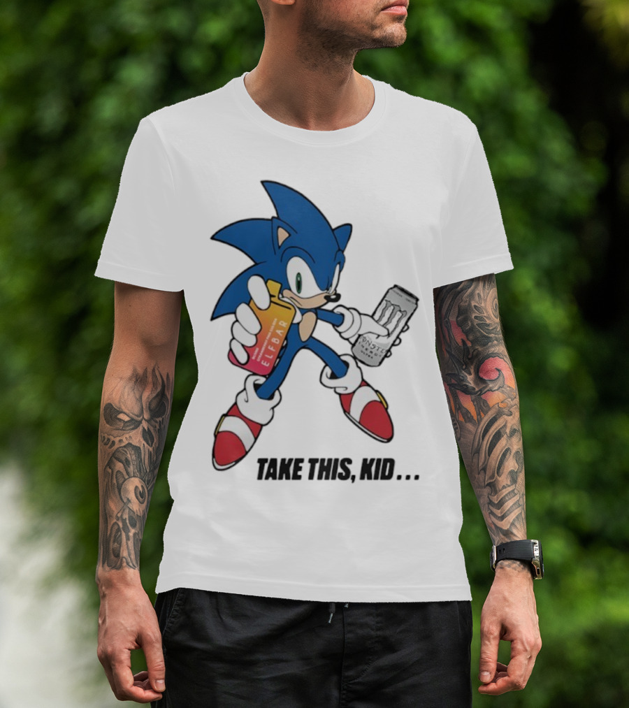 Take This Kid Sonic Hedgehog Elfbar Energy Can T-Shirt