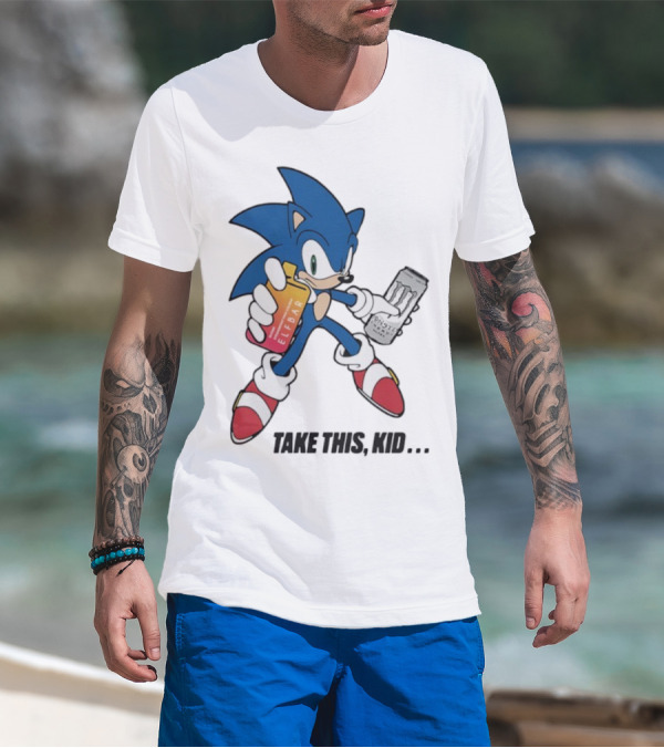 Take This Kid Sonic Hedgehog Elfbar Energy Can T-Shirt