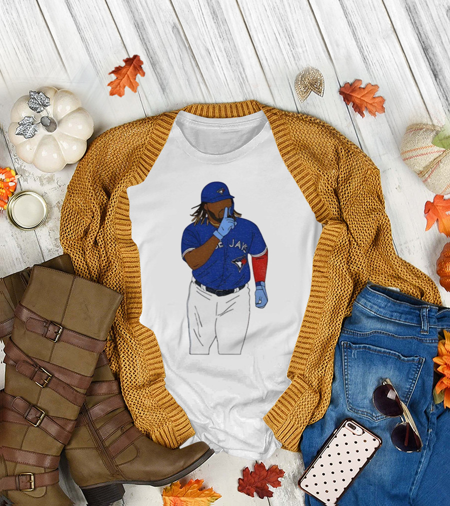 Vladimir Guerrero Jr Shhh Gesture Toronto Blue Jays Player Iconic Pose T-Shirt