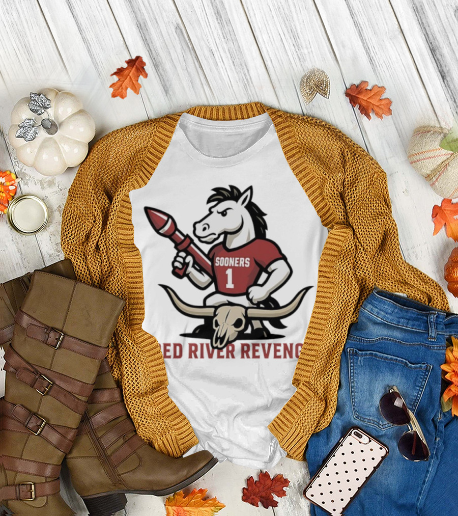 Red River Revenge Sooners Mascot College Game Day Football Rivalry T-Shirt